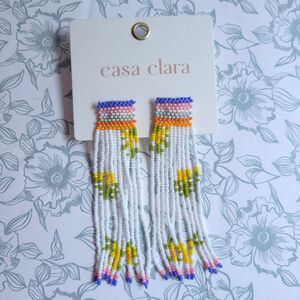 NWT Anthropologie x Casa Clara Beaded Drop Earrings